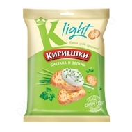 Сухарики "Кириешки Light"  33гр Пшеничные Сметана, Зелень